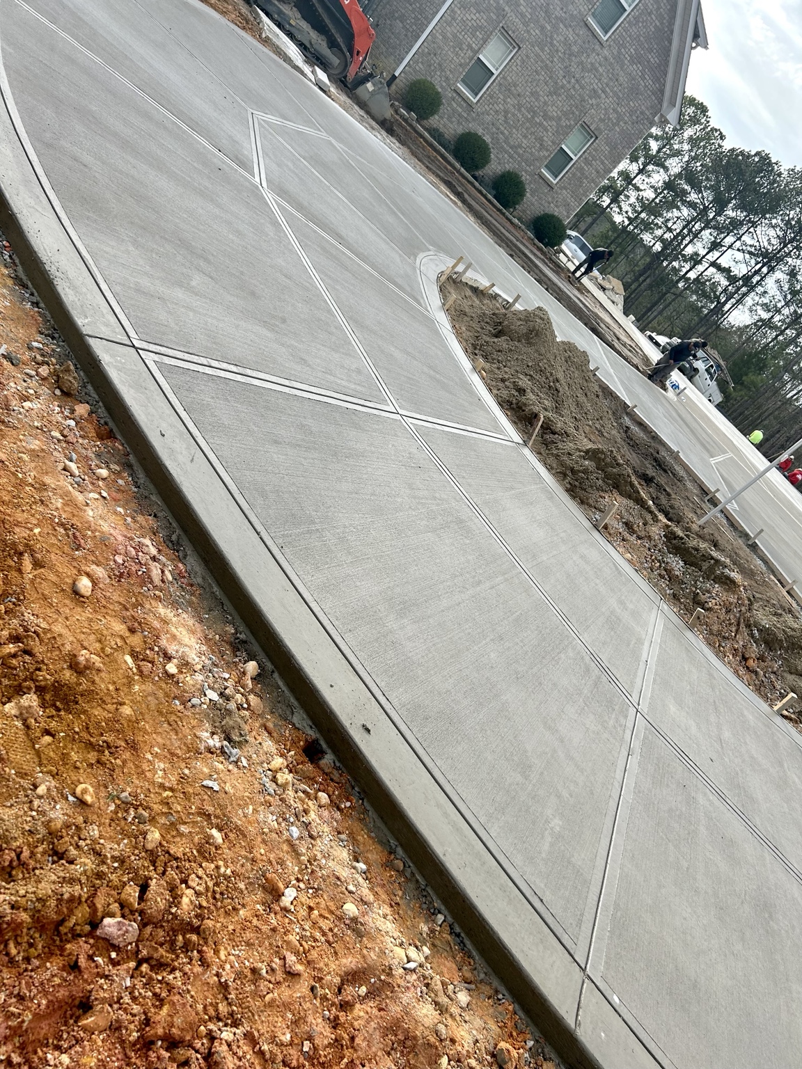 Concrete driveway