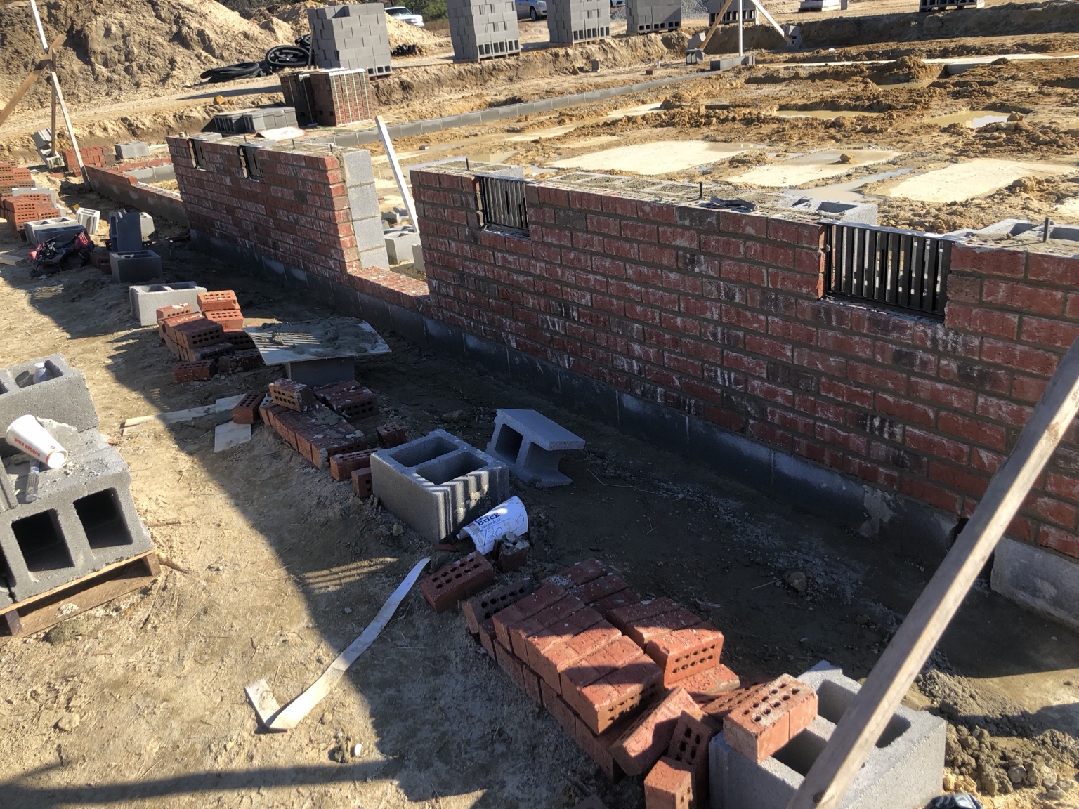 New construction brick masonry